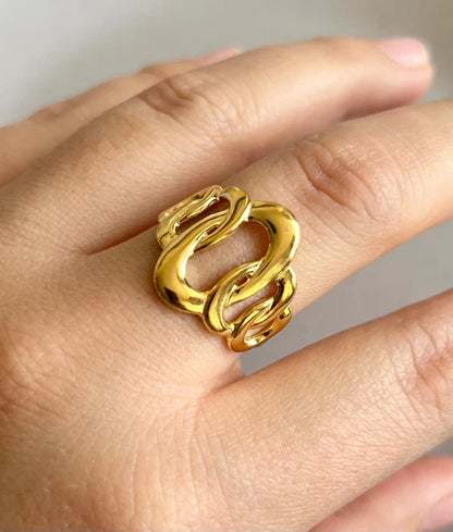 Eclipse Bold Link Adjustable Ring