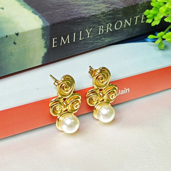 Elara Spiral Pearl Drops