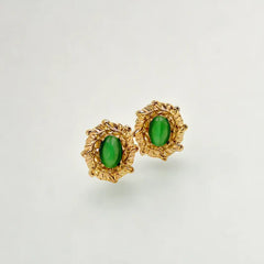 Emerald Wreath Stud Earrings
