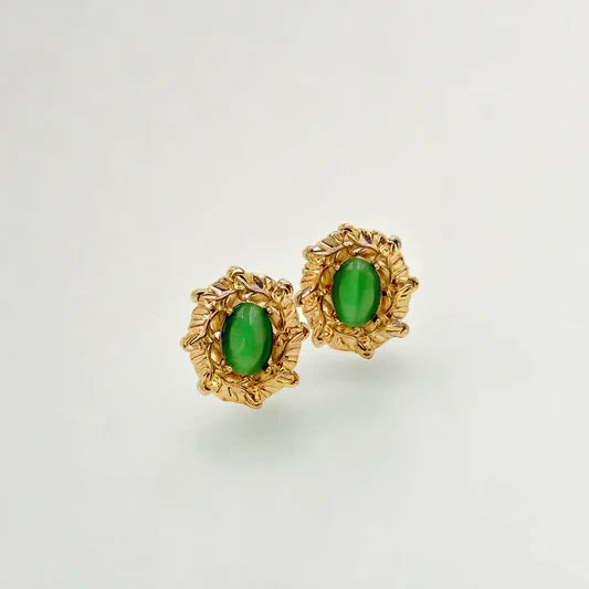 Emerald Wreath Stud Earrings