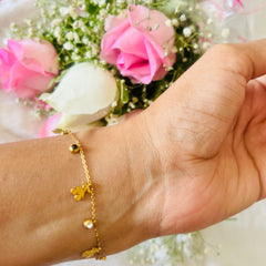 Enchanted Leaf Charm Chain Bracelet