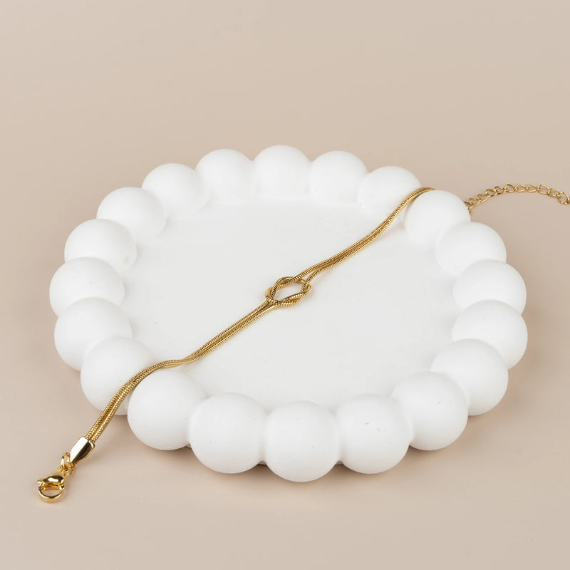 Eternal Knot Gold Chain Bracelet