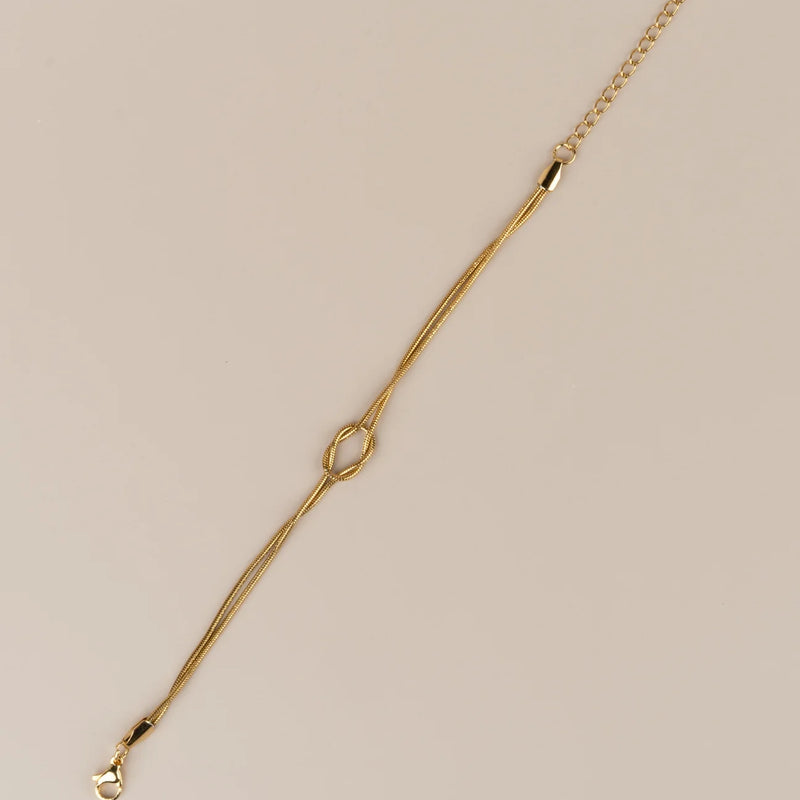 Eternal Knot Gold Chain Bracelet