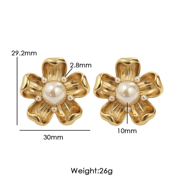 Flora Pearl Blossom Studs