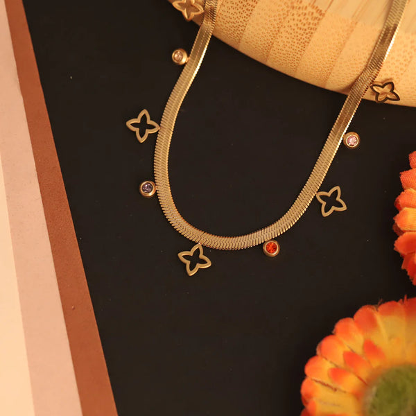 Floral Radiance Charm Necklace