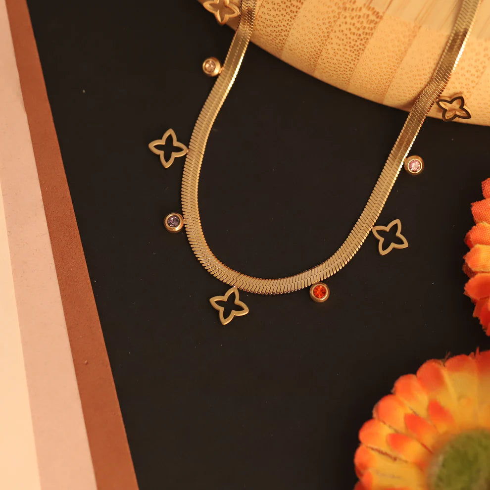 Floral Radiance Charm Necklace