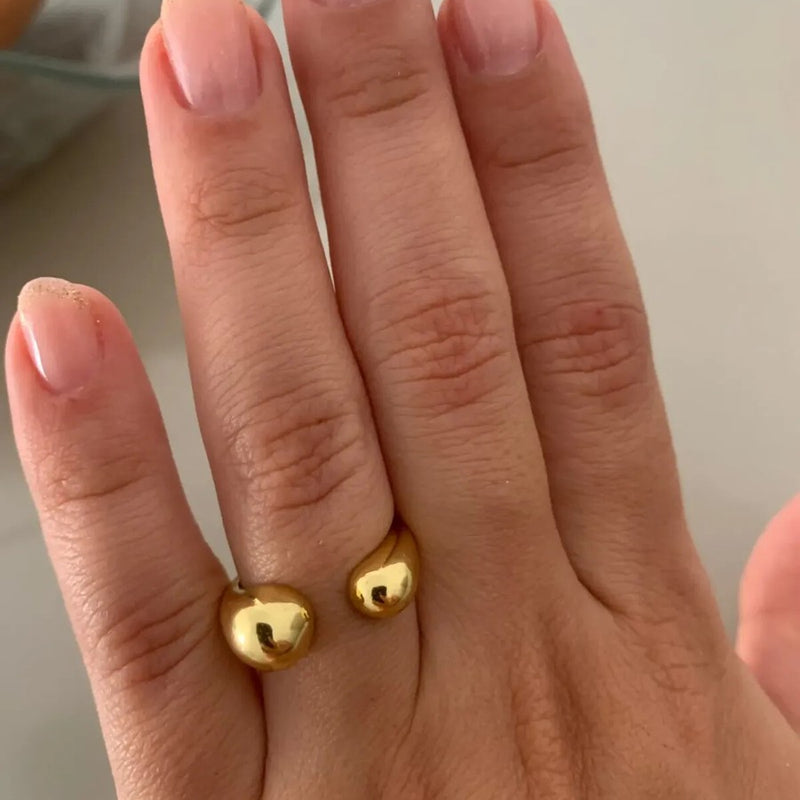 Fluid Form Adjustable Gold Ring