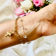 Forest Muse Mushroom Charm Chain Bracelet