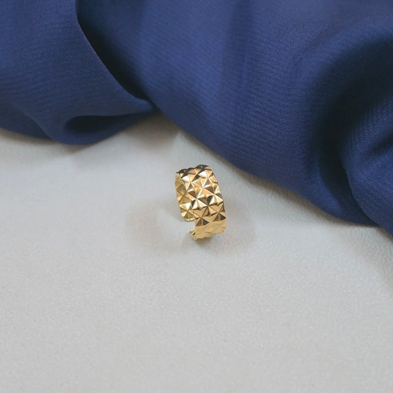 Geo Luxe Adjustable Gold Ring