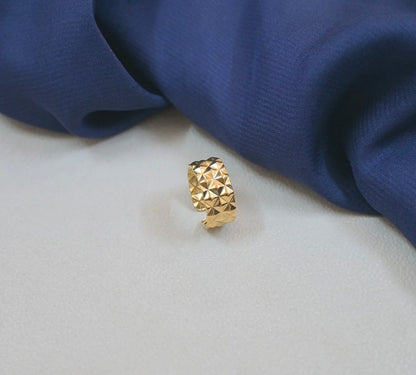 Geo Luxe Adjustable Gold Ring