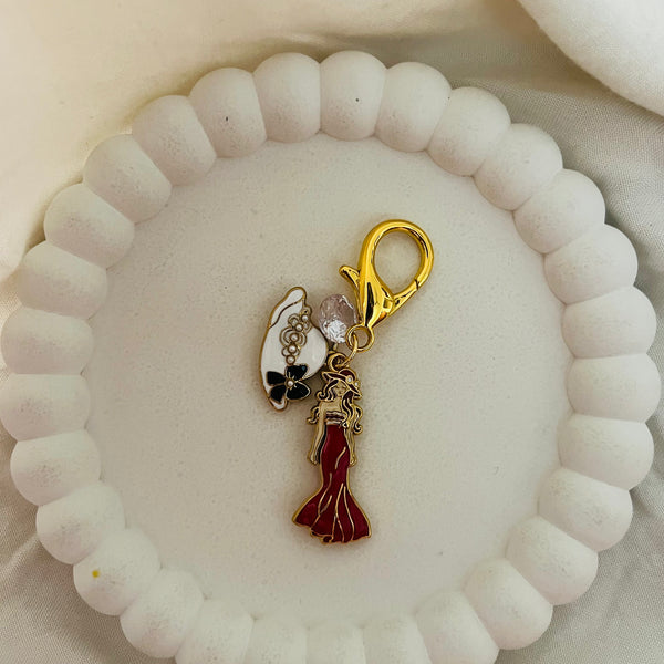 Glamour Night Red Dress Bag Charm