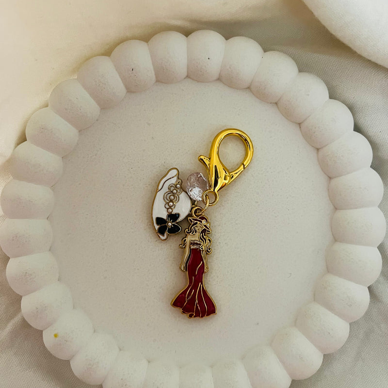 Glamour Night Red Dress Bag Charm