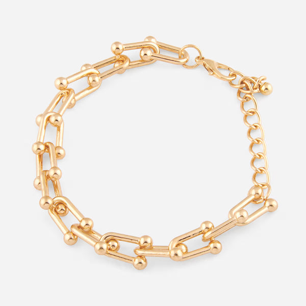 Gold Plated Ball Link Chain Bracelet