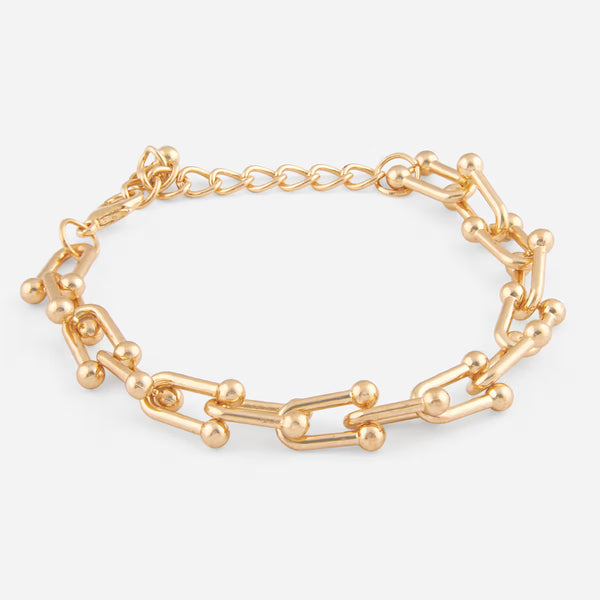 Gold Plated Ball Link Chain Bracelet