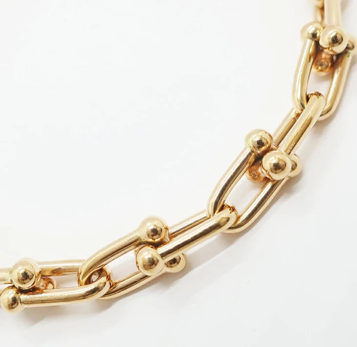 Gold Plated Ball Link Chain Bracelet
