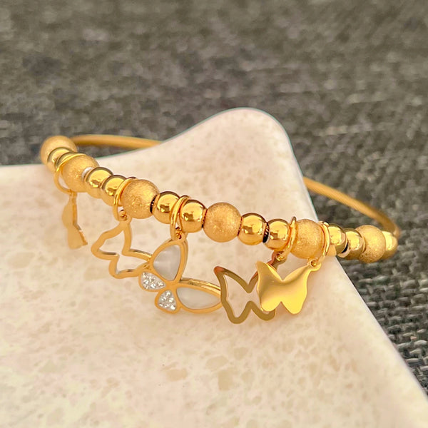 Golden Butterfly Charm Bracelet