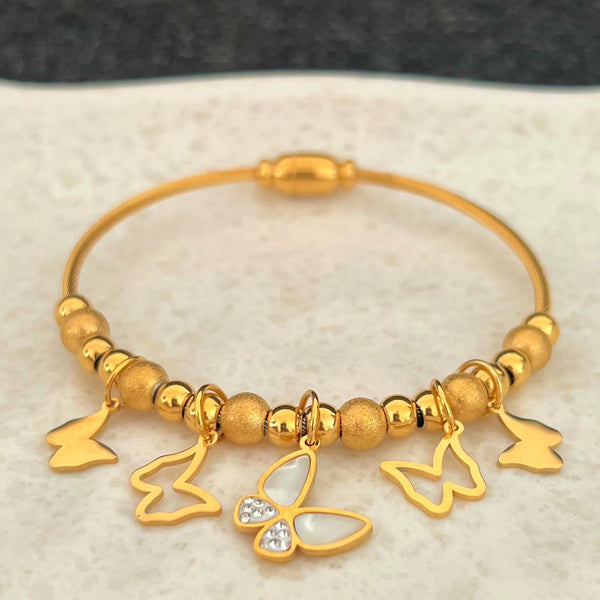 Golden Butterfly Charm Bracelet