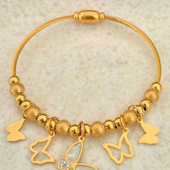 Golden Butterfly Charm Bracelet