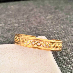 Golden Chain Link Cuff Bracelet