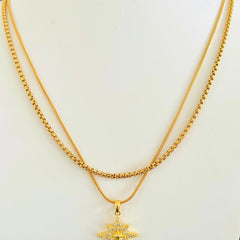 Golden North Star Layered Necklace