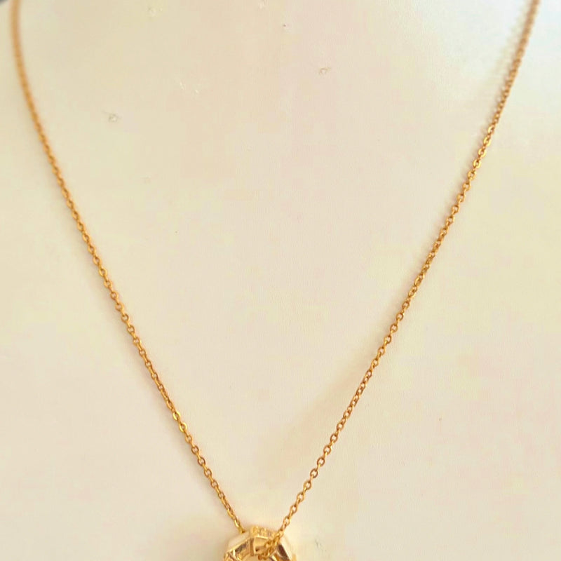 Golden Octagon Pendant Necklace