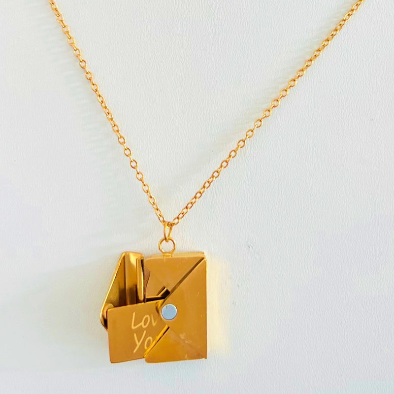 Golden Secret Letter Necklace