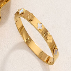 Golden Clover Gold Plated Bangle