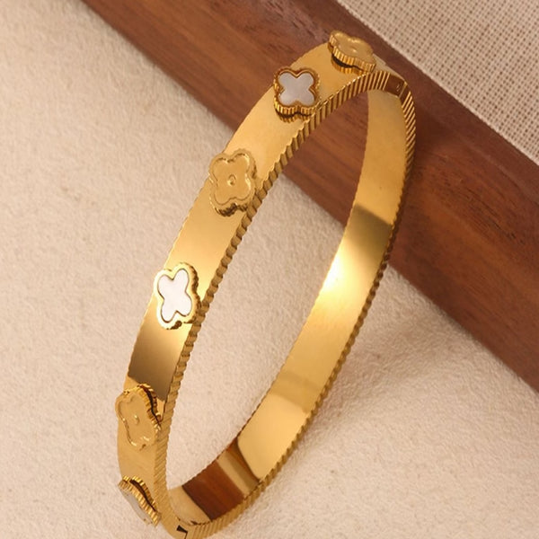 Golden Clover Gold Plated Bangle