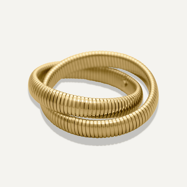 Golden Duo Flex Bracelet – Sleek Twist Set