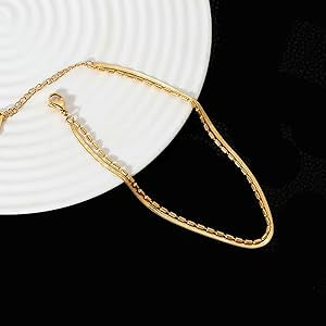Golden Duo Layered Anklet