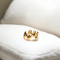 Golden Embrace Adjustable Heart Ring