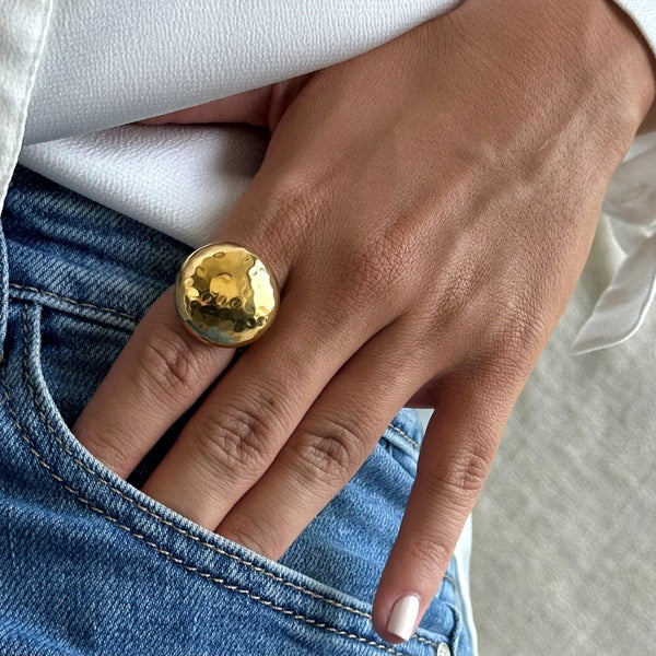Golden Essence Statement Ring