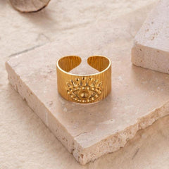 Golden Gaze Statement Ring