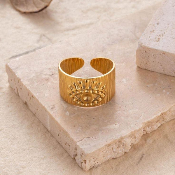 Golden Gaze Statement Ring