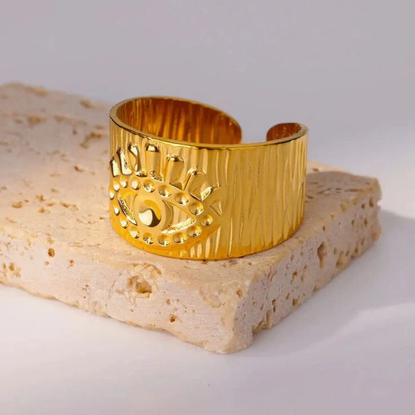 Golden Gaze Statement Ring