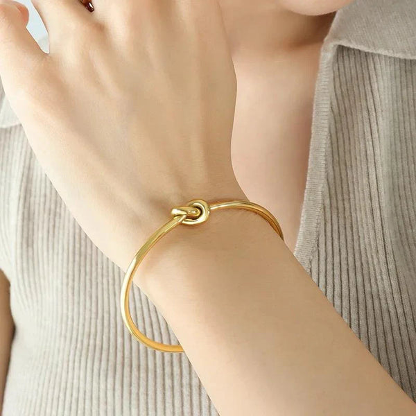 Golden Knot Open Cuff