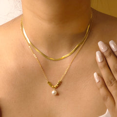 Golden Luxe Layered Pearl Necklace Set