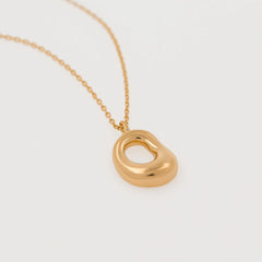 Golden Muse Organic Drop Necklace – Modern Minimal