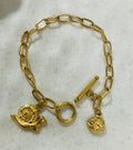 Golden Snail Link Charm Chain Bracelet