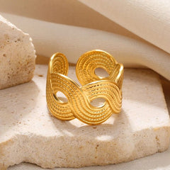 Golden Spiral Whisper Adjustable Ring