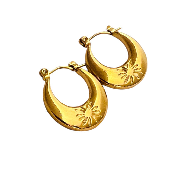 Sun Buckle Hoops