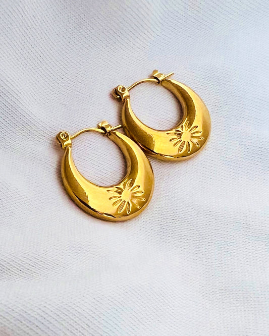 Sun Buckle Hoops