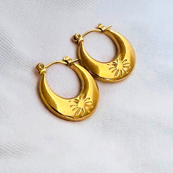 Sun Buckle Hoops