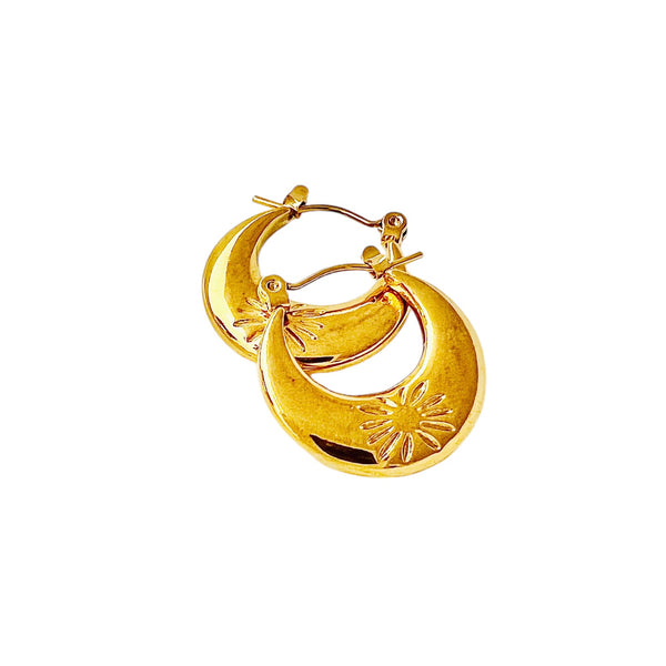 Sun Buckle Hoops