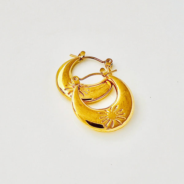Sun Buckle Hoops