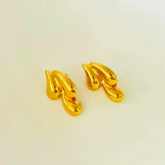 Golden Teardrops Earring