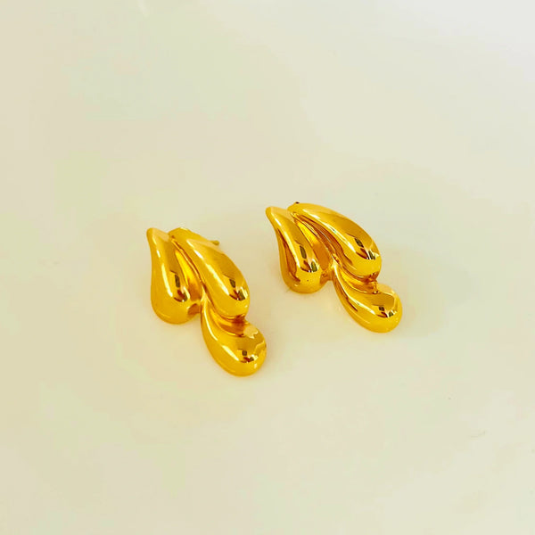 Golden Teardrops Earring