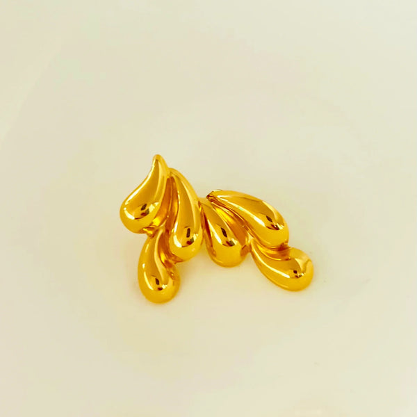 Golden Teardrops Earring