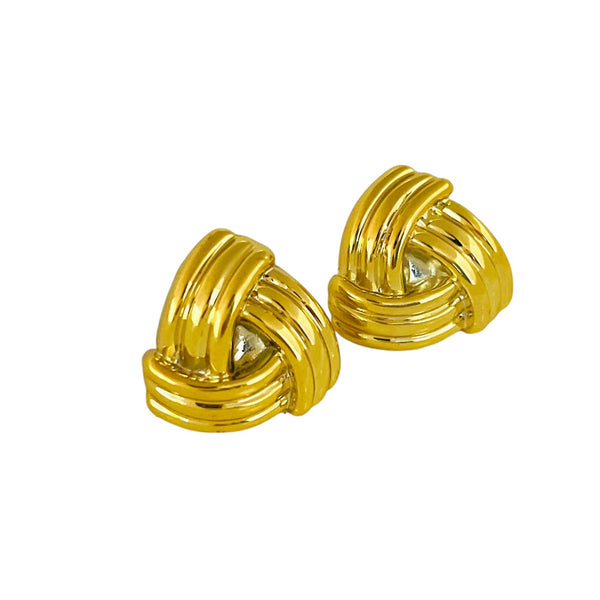 Twisted Rope Gold Earrings