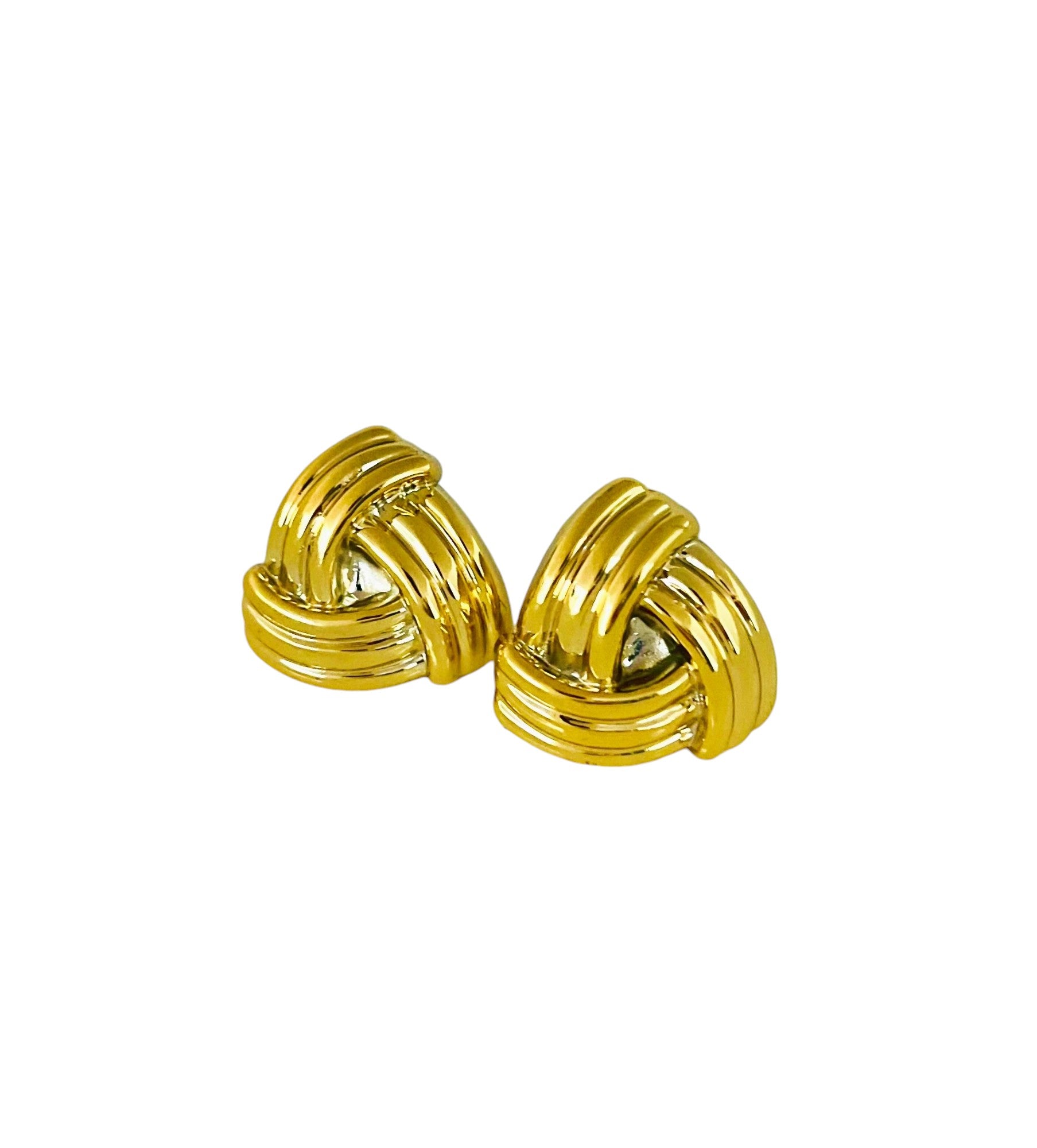 Twisted Rope Gold Earrings